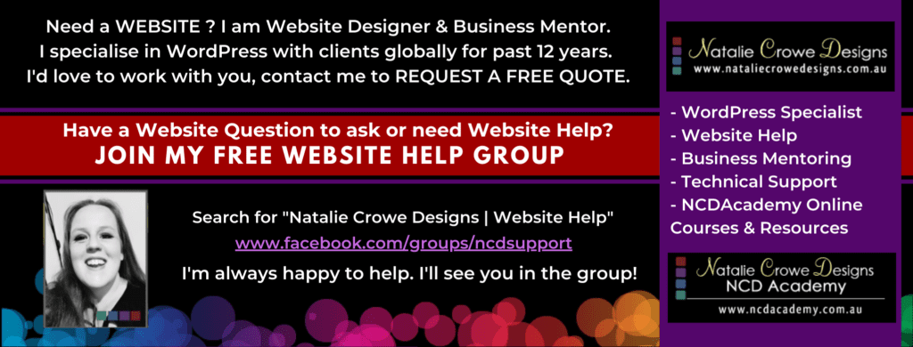 Natalie Crowe Designs - Website Designer, Business Mentor, Intuitive & Tech Guide at the NCDAcademy